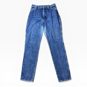Vintage Wrangler High Waisted Straight Leg Jeans 13/14x34 Baggy Western Bareback
